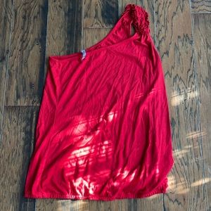Size L Red One Shoulder Top (Excuse the wrinkles!)